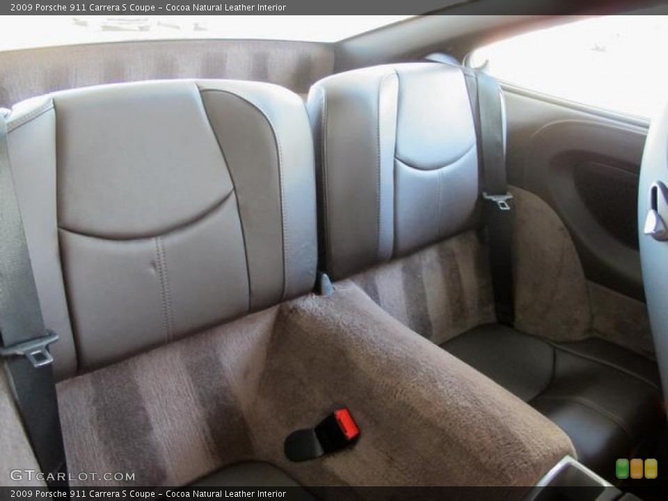 Cocoa Natural Leather Interior Rear Seat for the 2009 Porsche 911 Carrera S Coupe #71500879