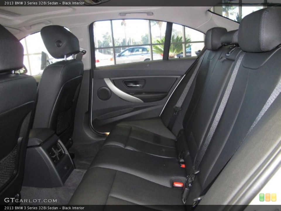 Black Interior Rear Seat for the 2013 BMW 3 Series 328i Sedan #71501239