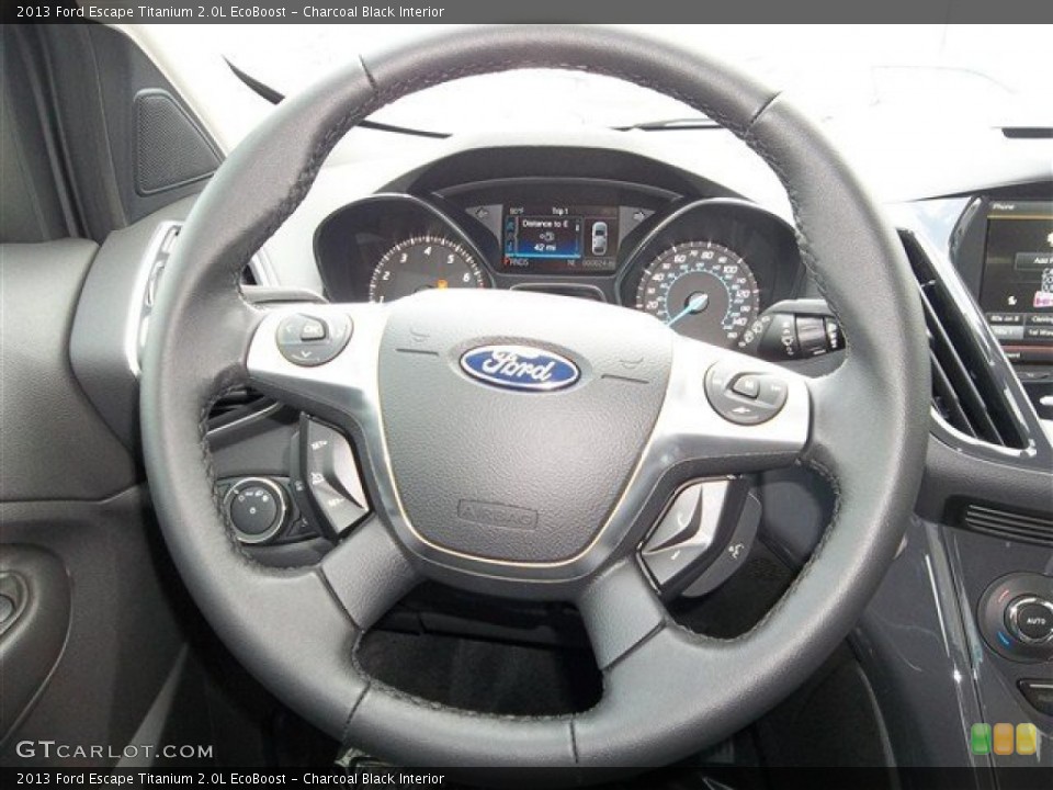 Charcoal Black Interior Steering Wheel for the 2013 Ford Escape Titanium 2.0L EcoBoost #71502595