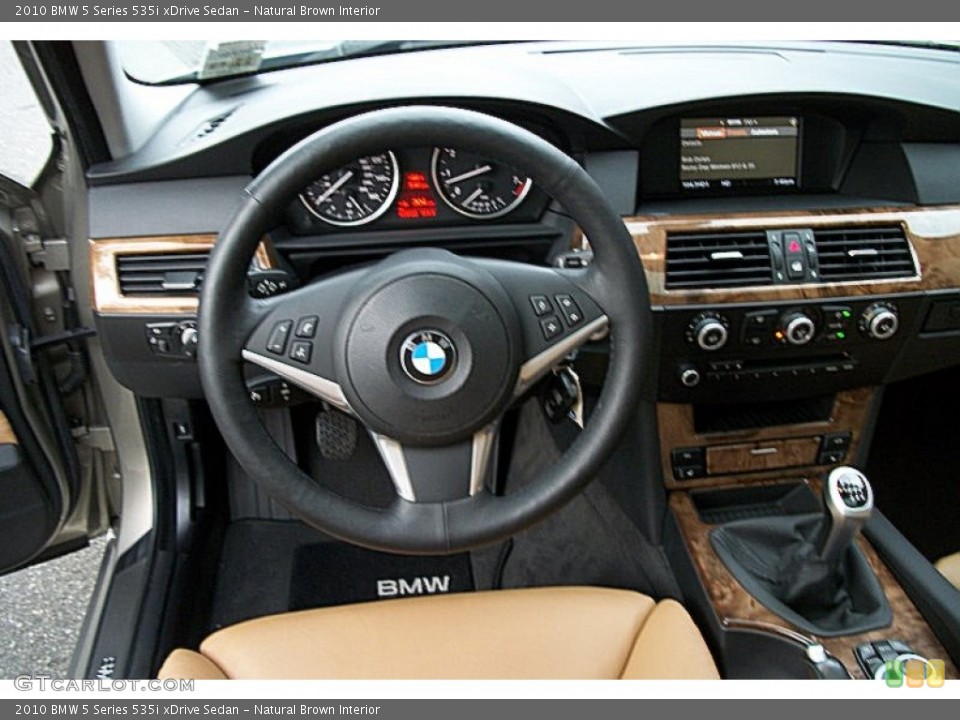Natural Brown Interior Dashboard for the 2010 BMW 5 Series 535i xDrive Sedan #71507159