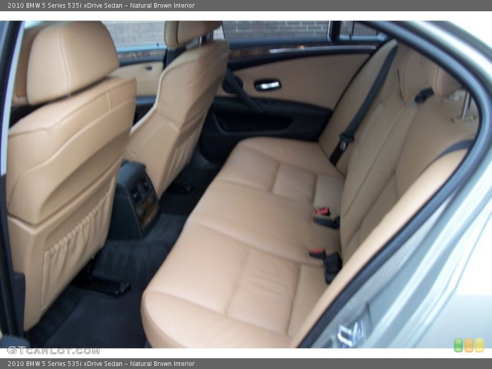 Natural Brown Interior Rear Seat for the 2010 BMW 5 Series 535i xDrive Sedan #71507177