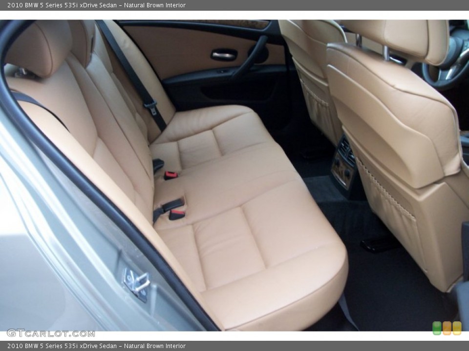 Natural Brown Interior Rear Seat for the 2010 BMW 5 Series 535i xDrive Sedan #71507222