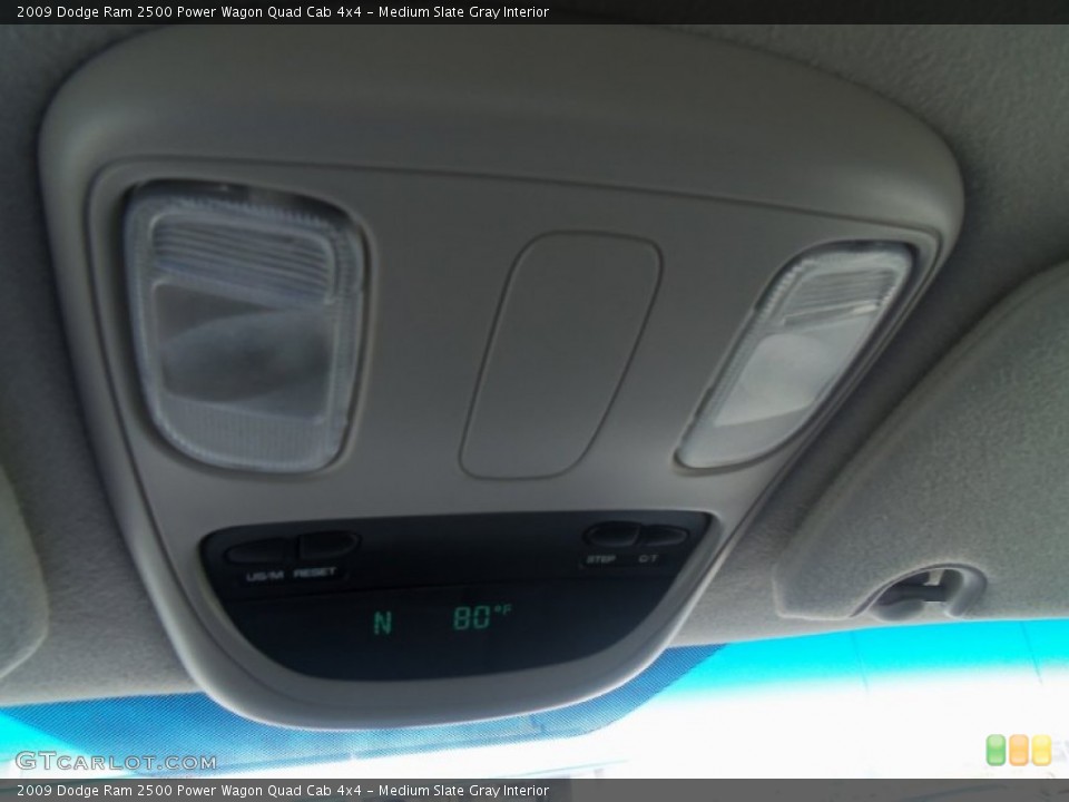 Medium Slate Gray Interior Controls for the 2009 Dodge Ram 2500 Power Wagon Quad Cab 4x4 #71509442