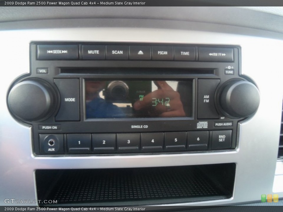 Medium Slate Gray Interior Audio System for the 2009 Dodge Ram 2500 Power Wagon Quad Cab 4x4 #71509451