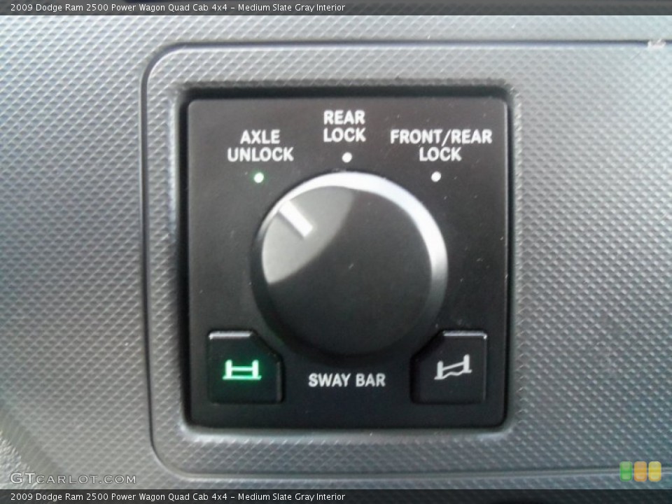 Medium Slate Gray Interior Controls for the 2009 Dodge Ram 2500 Power Wagon Quad Cab 4x4 #71509460