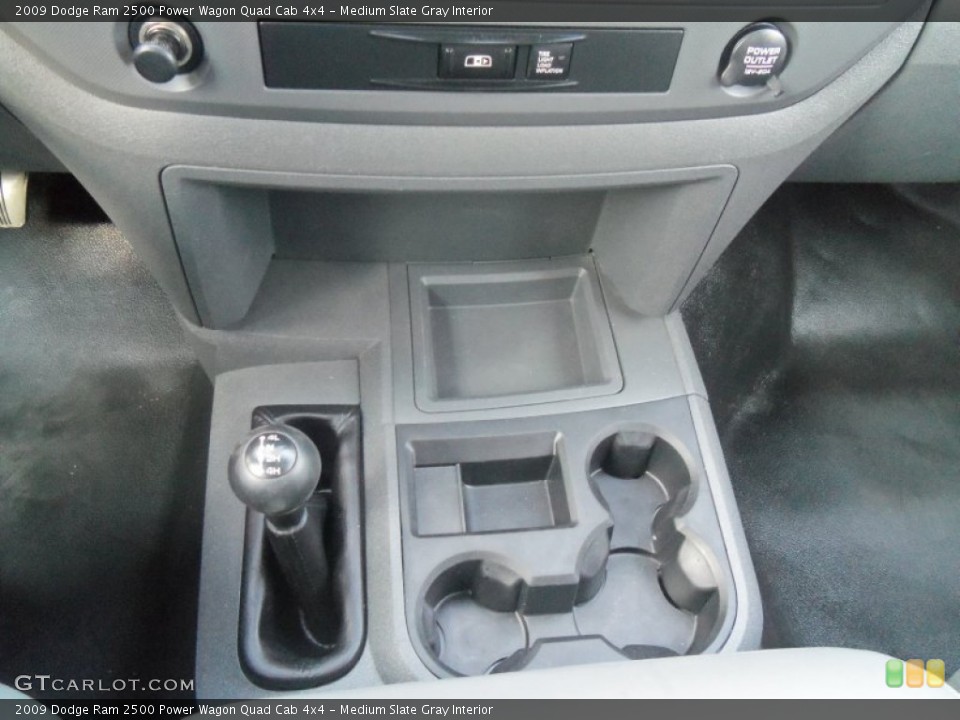 Medium Slate Gray Interior Controls for the 2009 Dodge Ram 2500 Power Wagon Quad Cab 4x4 #71509484