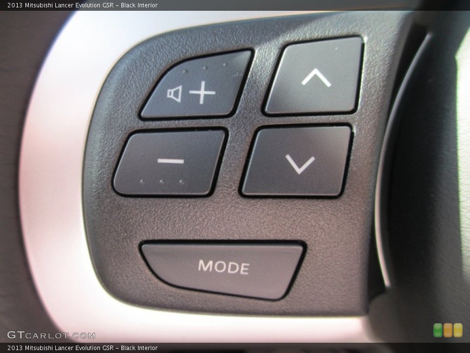 Black Interior Controls for the 2013 Mitsubishi Lancer Evolution GSR #71510461