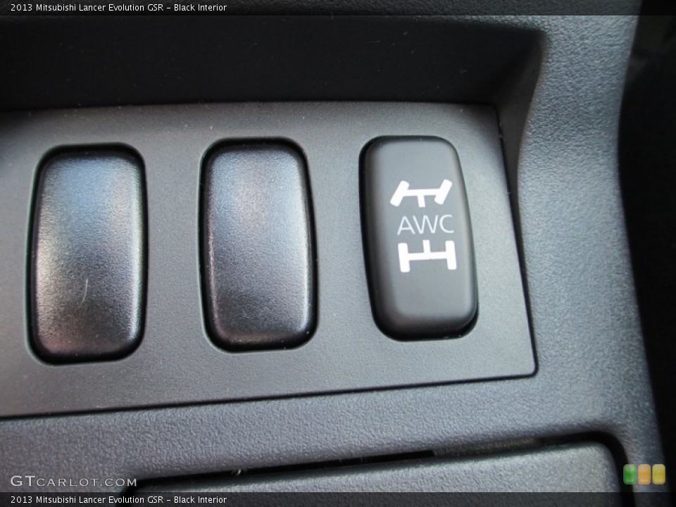 Black Interior Controls for the 2013 Mitsubishi Lancer Evolution GSR #71510516