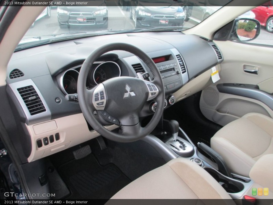 Beige Interior Prime Interior for the 2013 Mitsubishi Outlander SE AWD #71511220