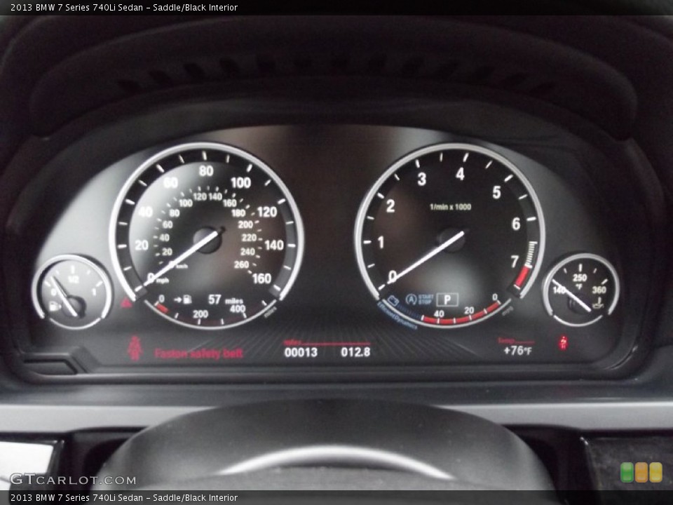 Saddle/Black Interior Gauges for the 2013 BMW 7 Series 740Li Sedan #71514419