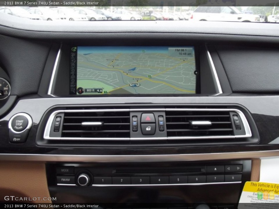 Saddle/Black Interior Navigation for the 2013 BMW 7 Series 740Li Sedan #71514440