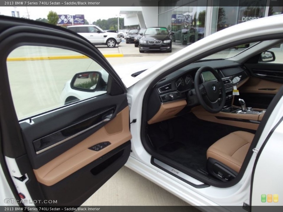 Saddle/Black Interior Photo for the 2013 BMW 7 Series 740Li Sedan #71514452