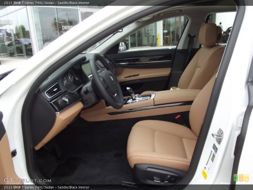 Saddle/Black Interior Prime Interior for the 2013 BMW 7 Series 740Li Sedan #71514461