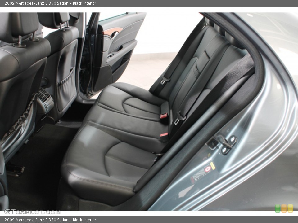 Black Interior Rear Seat for the 2009 Mercedes-Benz E 350 Sedan #71516069