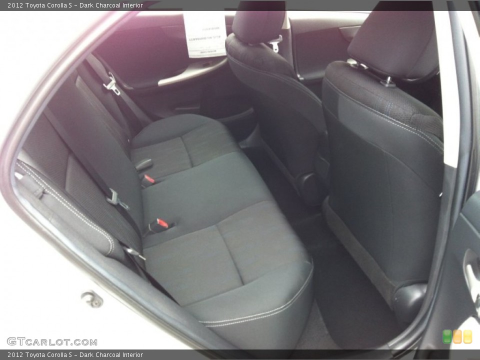 Dark Charcoal Interior Rear Seat for the 2012 Toyota Corolla S #71519423