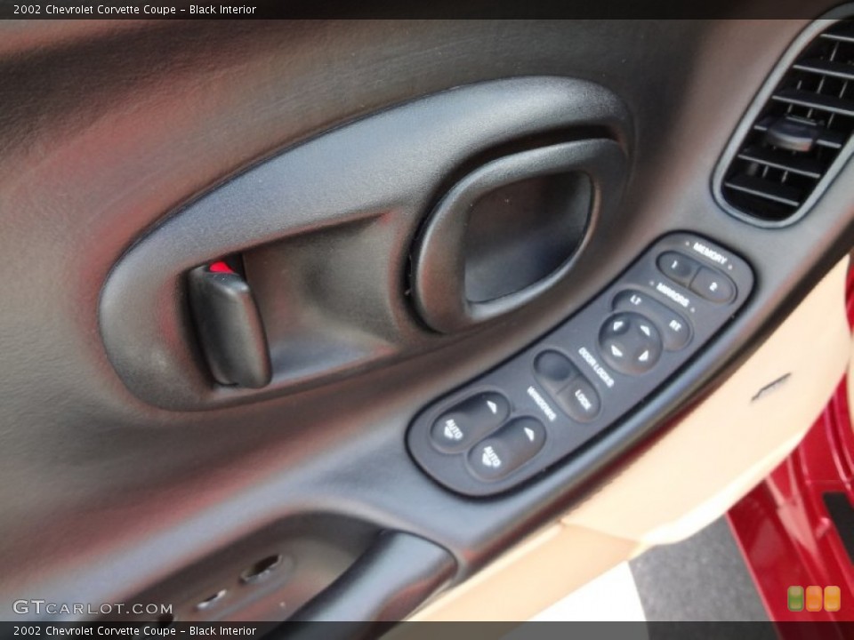 Black Interior Controls for the 2002 Chevrolet Corvette Coupe #71520188