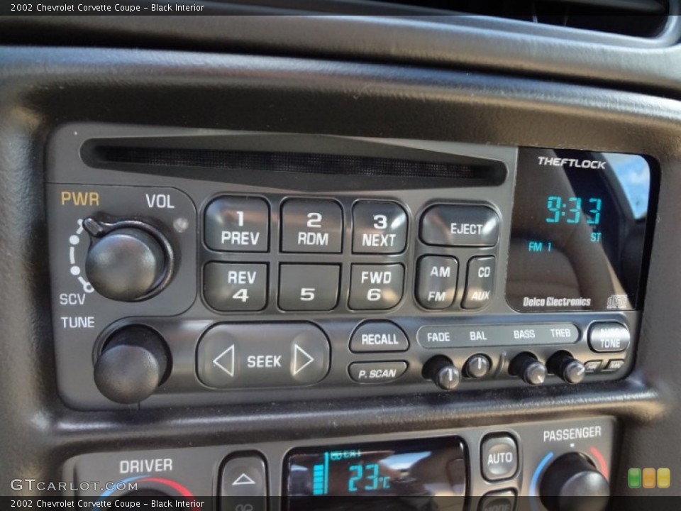 Black Interior Audio System for the 2002 Chevrolet Corvette Coupe #71520212