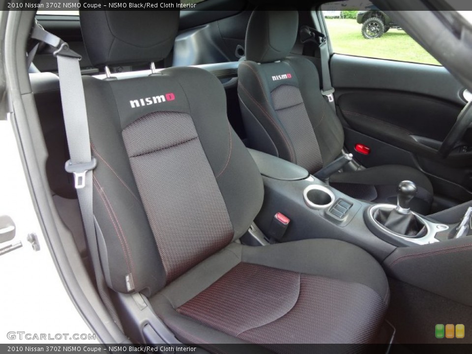 NISMO Black/Red Cloth Interior Front Seat for the 2010 Nissan 370Z NISMO Coupe #71520605