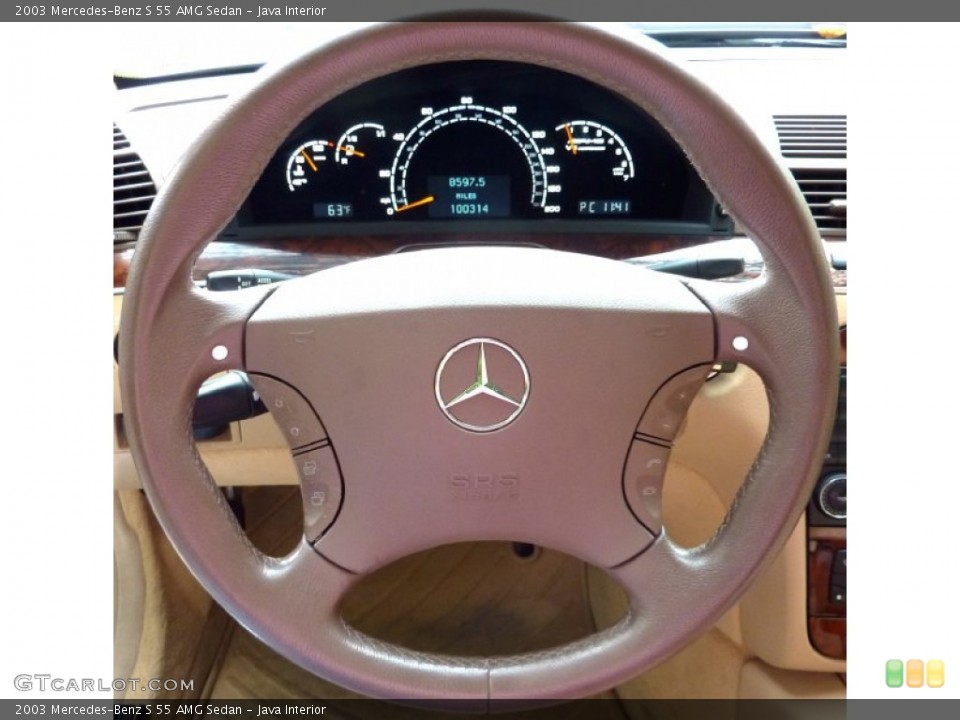 Java Interior Steering Wheel for the 2003 Mercedes-Benz S 55 AMG Sedan #71521108