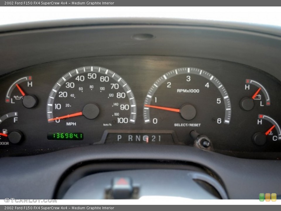 Medium Graphite Interior Gauges for the 2002 Ford F150 FX4 SuperCrew 4x4 #71521842