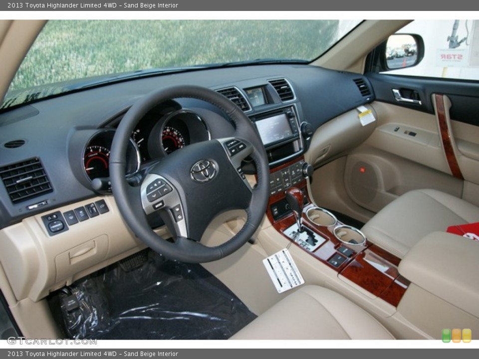 Sand Beige Interior Prime Interior for the 2013 Toyota Highlander Limited 4WD #71523415