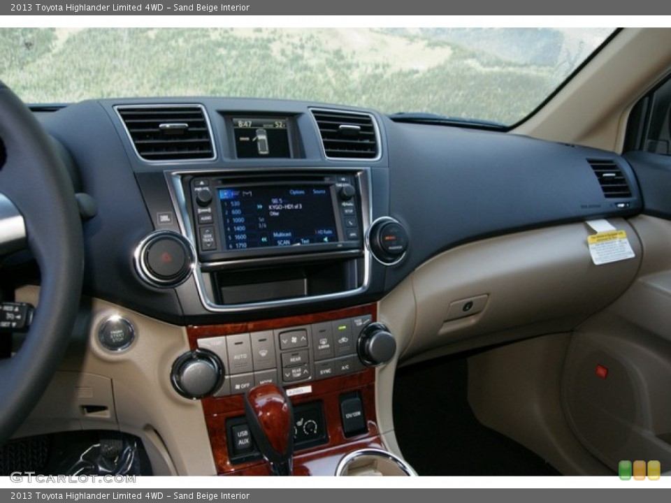 Sand Beige Interior Dashboard for the 2013 Toyota Highlander Limited 4WD #71523425