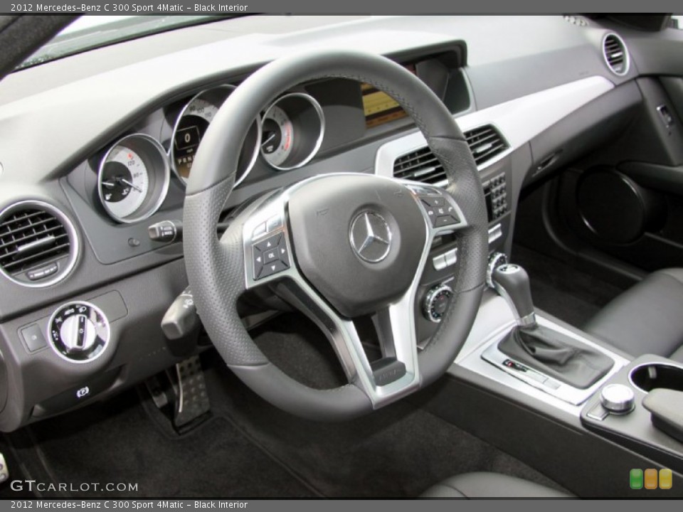 Black Interior Steering Wheel for the 2012 Mercedes-Benz C 300 Sport 4Matic #71524133