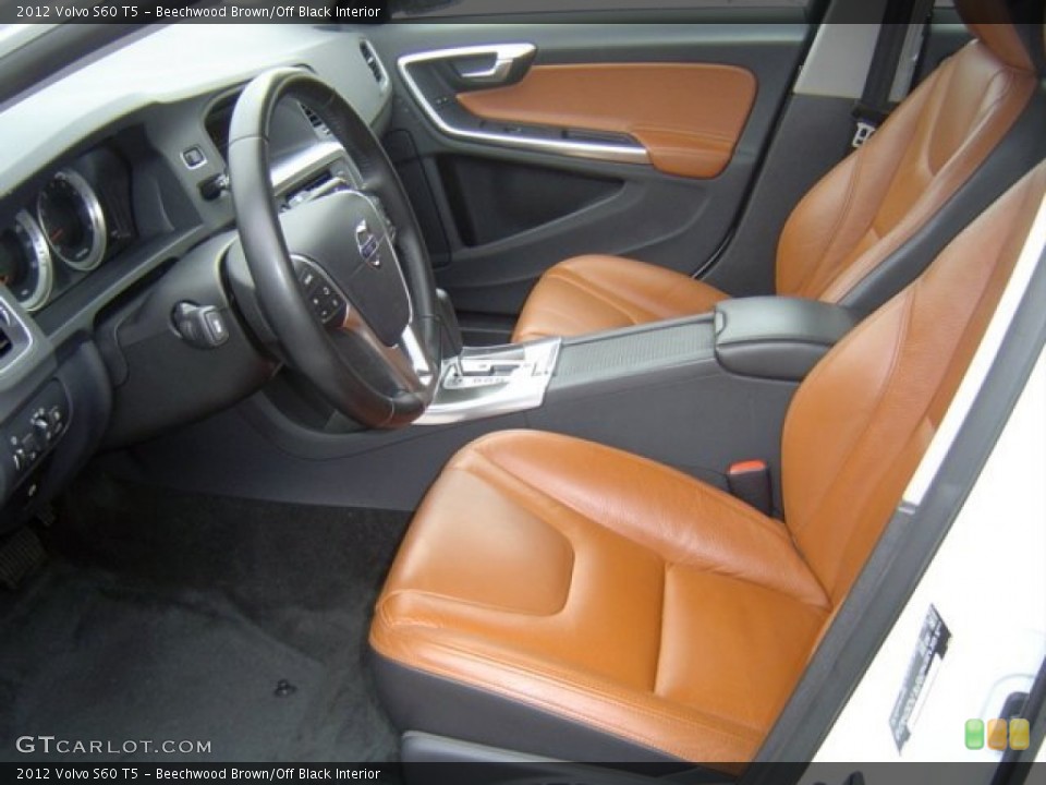 Beechwood Brown/Off Black Interior Photo for the 2012 Volvo S60 T5 #71527170