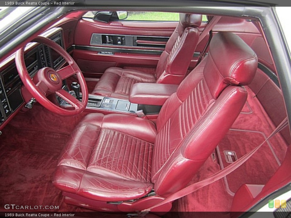 Red 1989 Buick Reatta Interiors