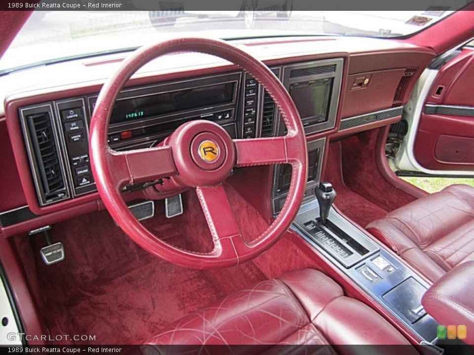 Red Interior Dashboard for the 1989 Buick Reatta Coupe #71528776