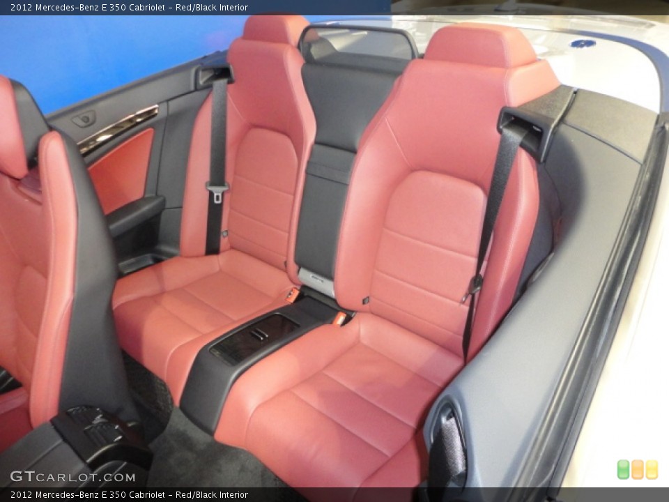 Red/Black Interior Rear Seat for the 2012 Mercedes-Benz E 350 Cabriolet #71529307