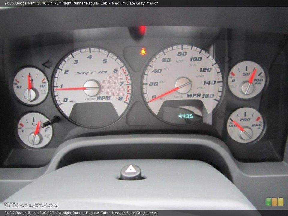 Medium Slate Gray Interior Gauges for the 2006 Dodge Ram 1500 SRT-10 Night Runner Regular Cab #71533297