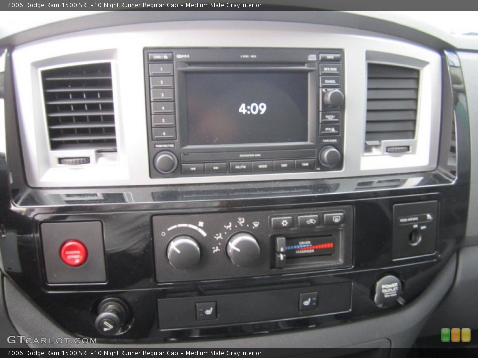 Medium Slate Gray Interior Controls for the 2006 Dodge Ram 1500 SRT-10 Night Runner Regular Cab #71533313