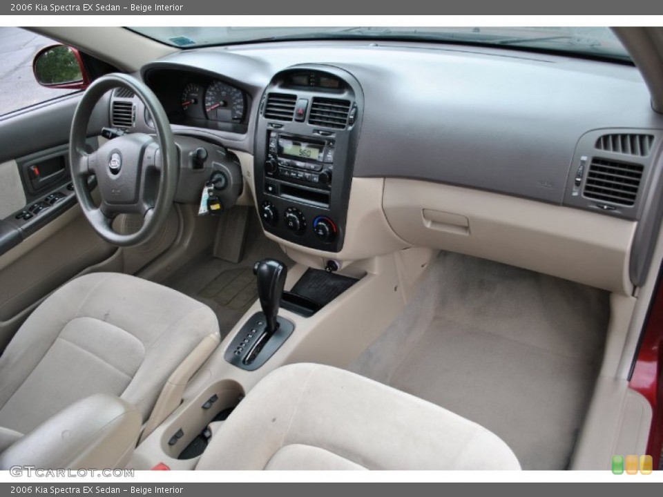 Beige Interior Dashboard for the 2006 Kia Spectra EX Sedan #71533420