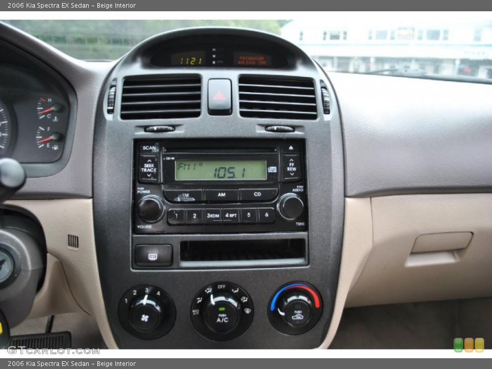 Beige Interior Controls for the 2006 Kia Spectra EX Sedan #71533450