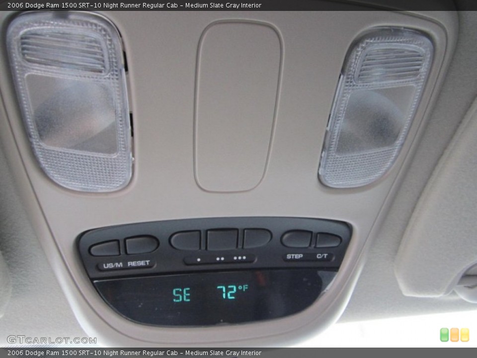 Medium Slate Gray Interior Controls for the 2006 Dodge Ram 1500 SRT-10 Night Runner Regular Cab #71533465