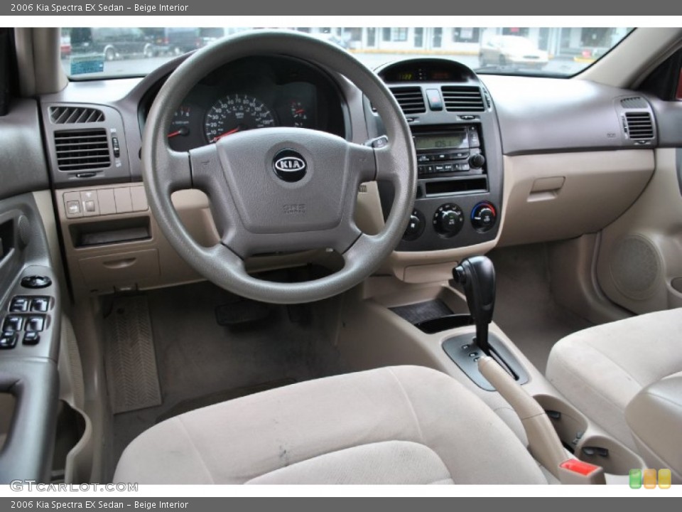 Beige Interior Prime Interior for the 2006 Kia Spectra EX Sedan #71533480