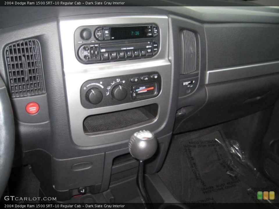 Dark Slate Gray Interior Controls for the 2004 Dodge Ram 1500 SRT-10 Regular Cab #71533663