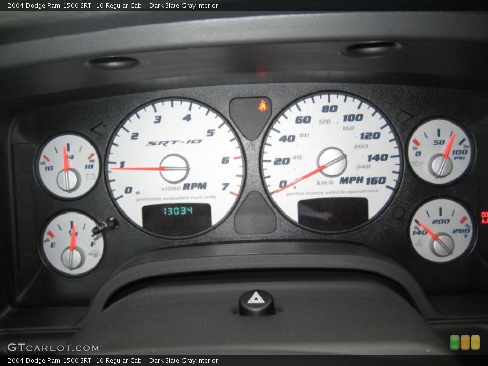 Dark Slate Gray Interior Gauges for the 2004 Dodge Ram 1500 SRT-10 Regular Cab #71533756