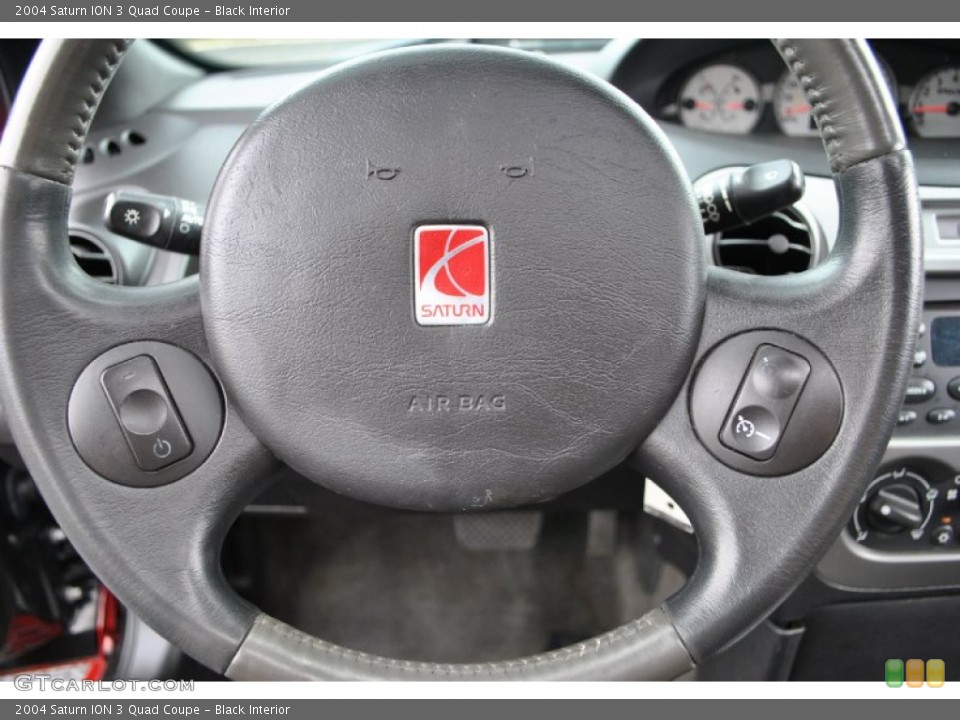 Black Interior Steering Wheel for the 2004 Saturn ION 3 Quad Coupe #71533934