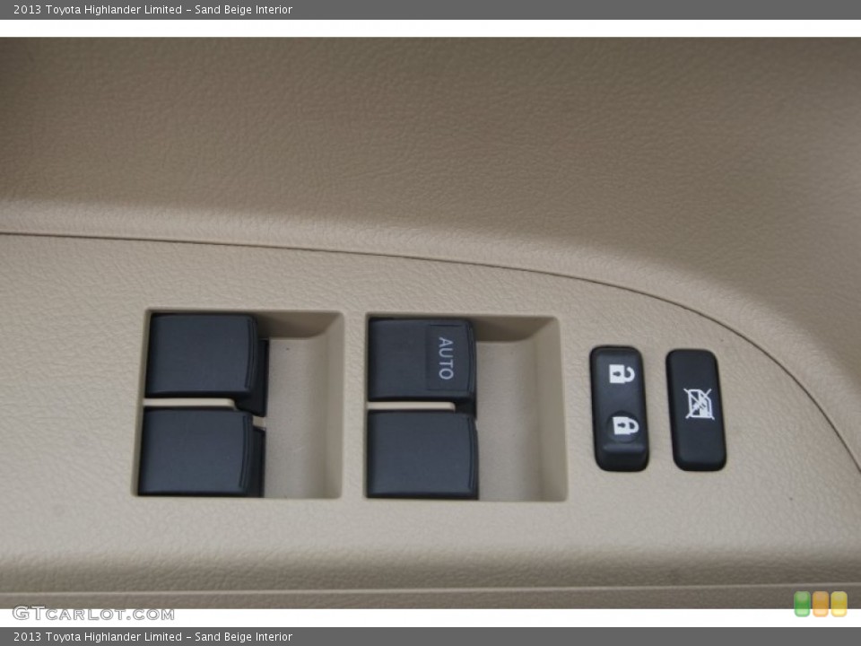 Sand Beige Interior Controls for the 2013 Toyota Highlander Limited #71536672