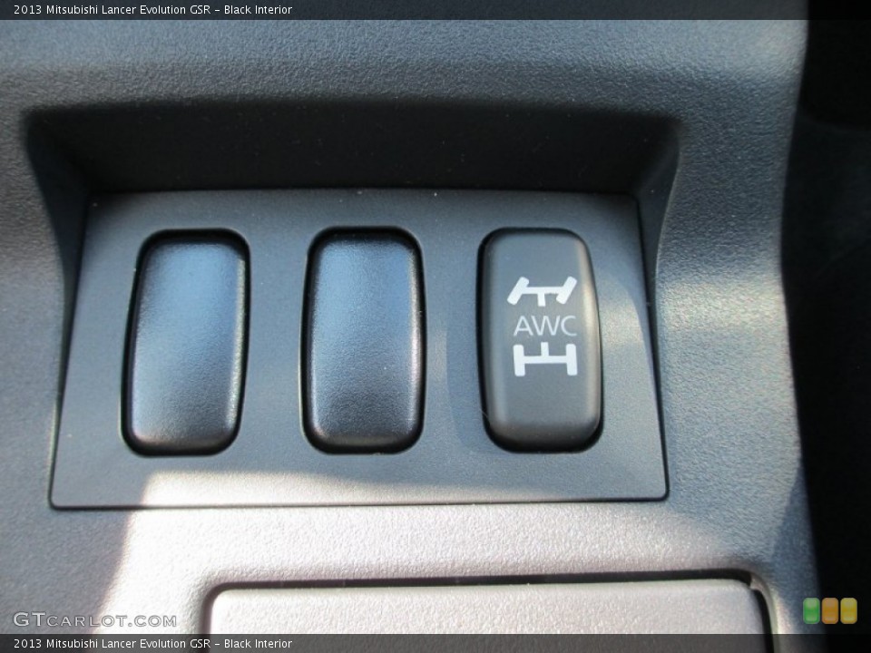 Black Interior Controls for the 2013 Mitsubishi Lancer Evolution GSR #71538604