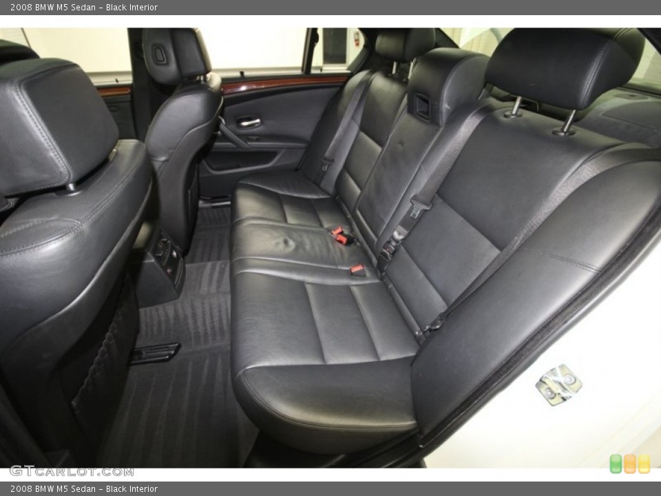 Black Interior Rear Seat for the 2008 BMW M5 Sedan #71538835