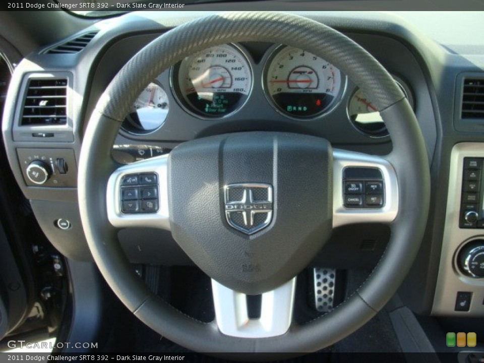 Dark Slate Gray Interior Steering Wheel for the 2011 Dodge Challenger SRT8 392 #71538944