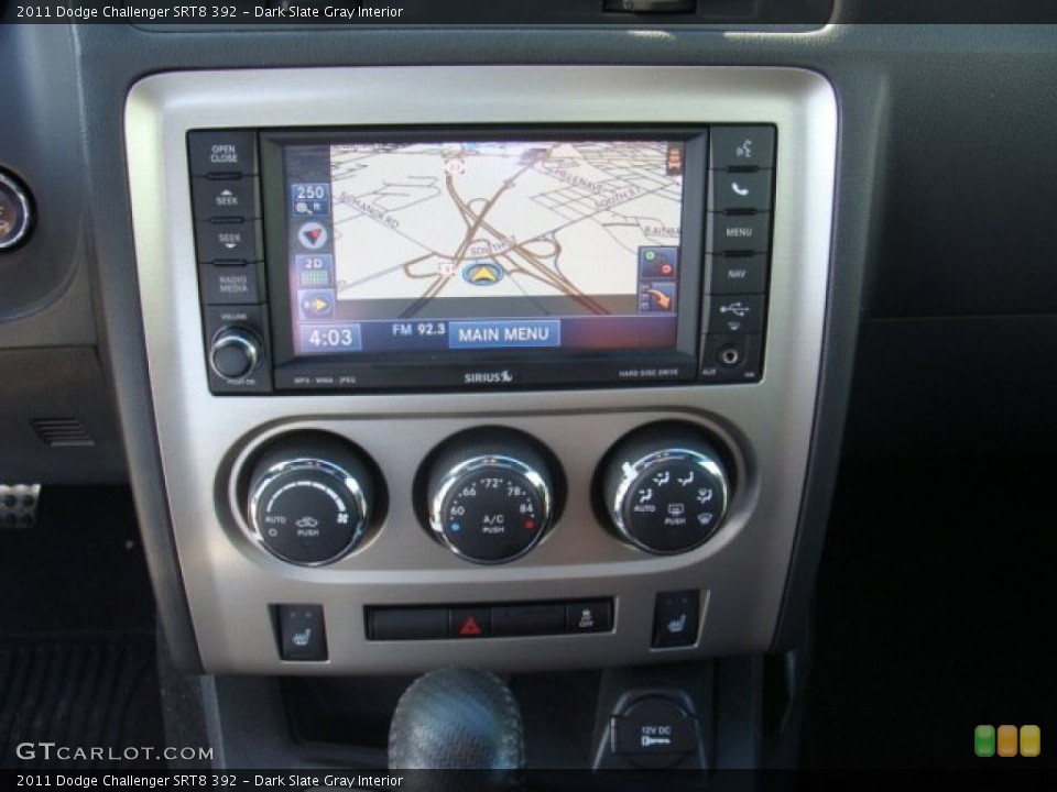 Dark Slate Gray Interior Controls for the 2011 Dodge Challenger SRT8 392 #71538961