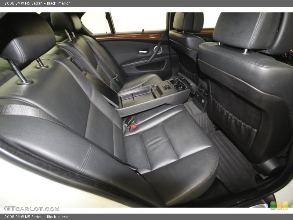 Black Interior Rear Seat for the 2008 BMW M5 Sedan #71539025