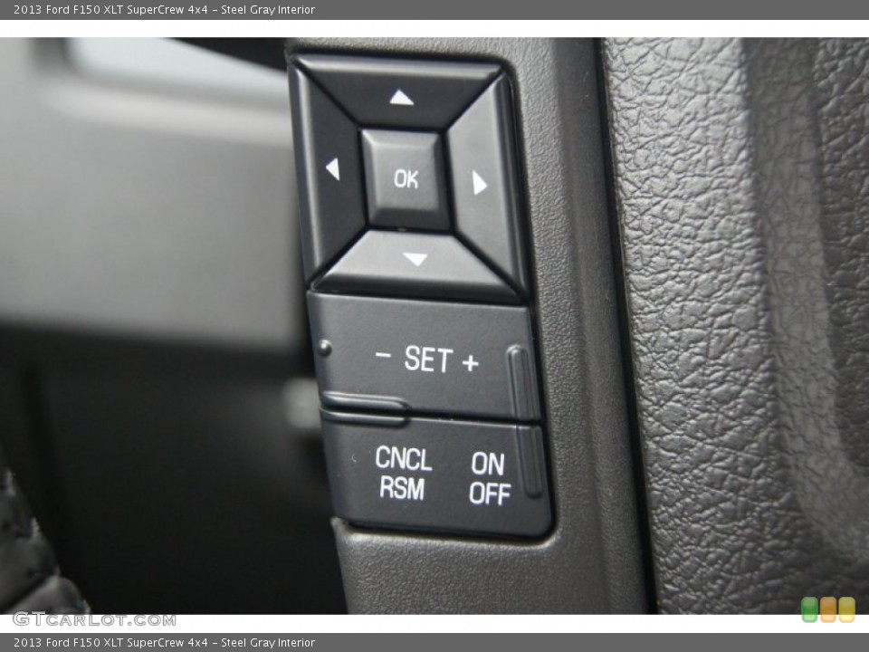Steel Gray Interior Controls for the 2013 Ford F150 XLT SuperCrew 4x4 #71541011