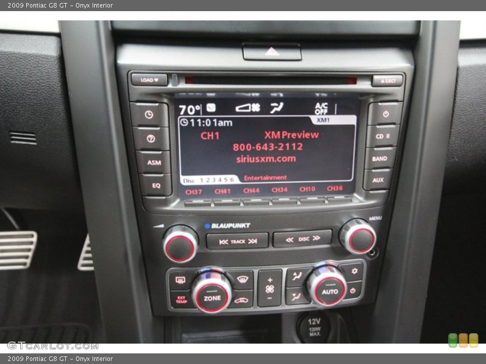 Onyx Interior Controls for the 2009 Pontiac G8 GT #71541104