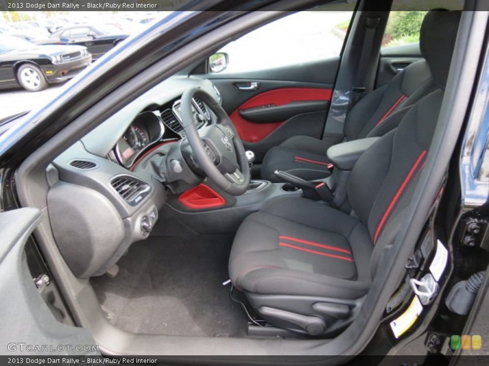 Black/Ruby Red Interior Photo for the 2013 Dodge Dart Rallye #71543746