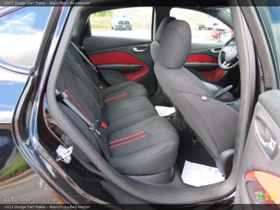 Black/Ruby Red Interior Rear Seat for the 2013 Dodge Dart Rallye #71543764